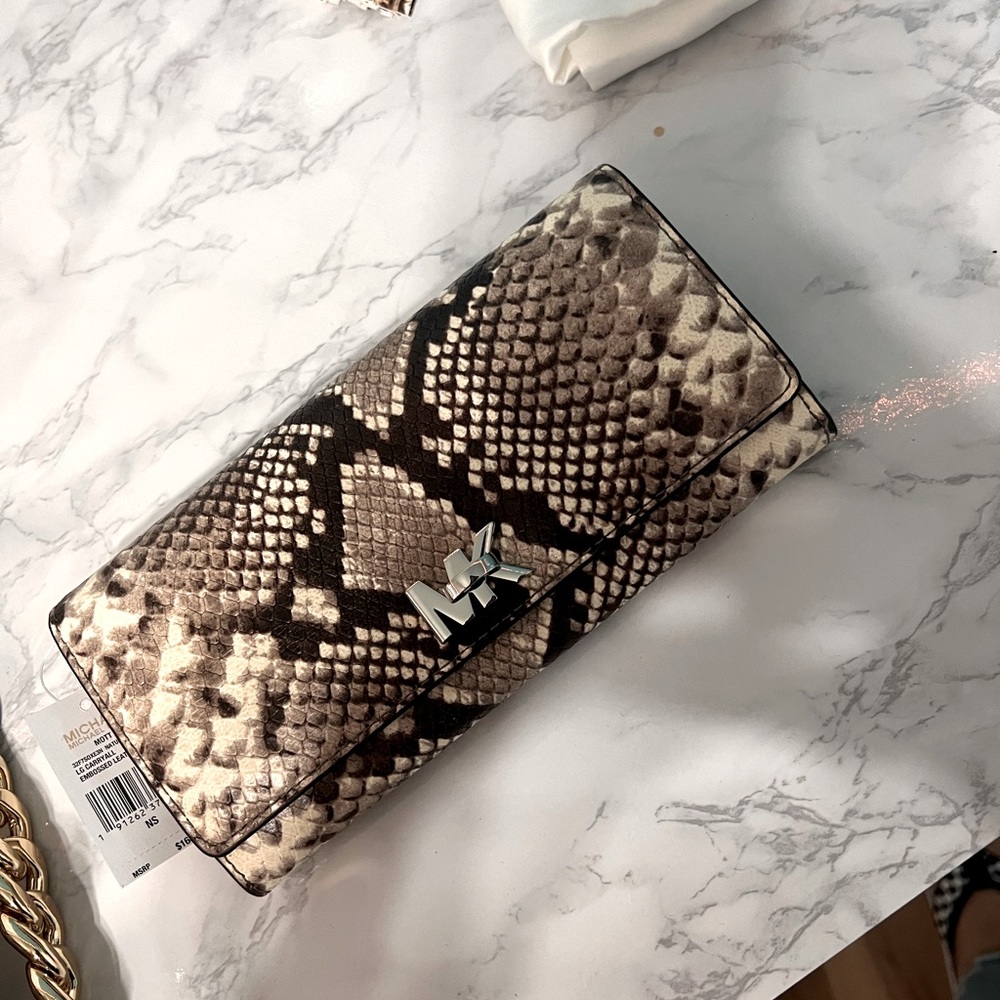 Michael Kors, legacy snake, embossed, wallet